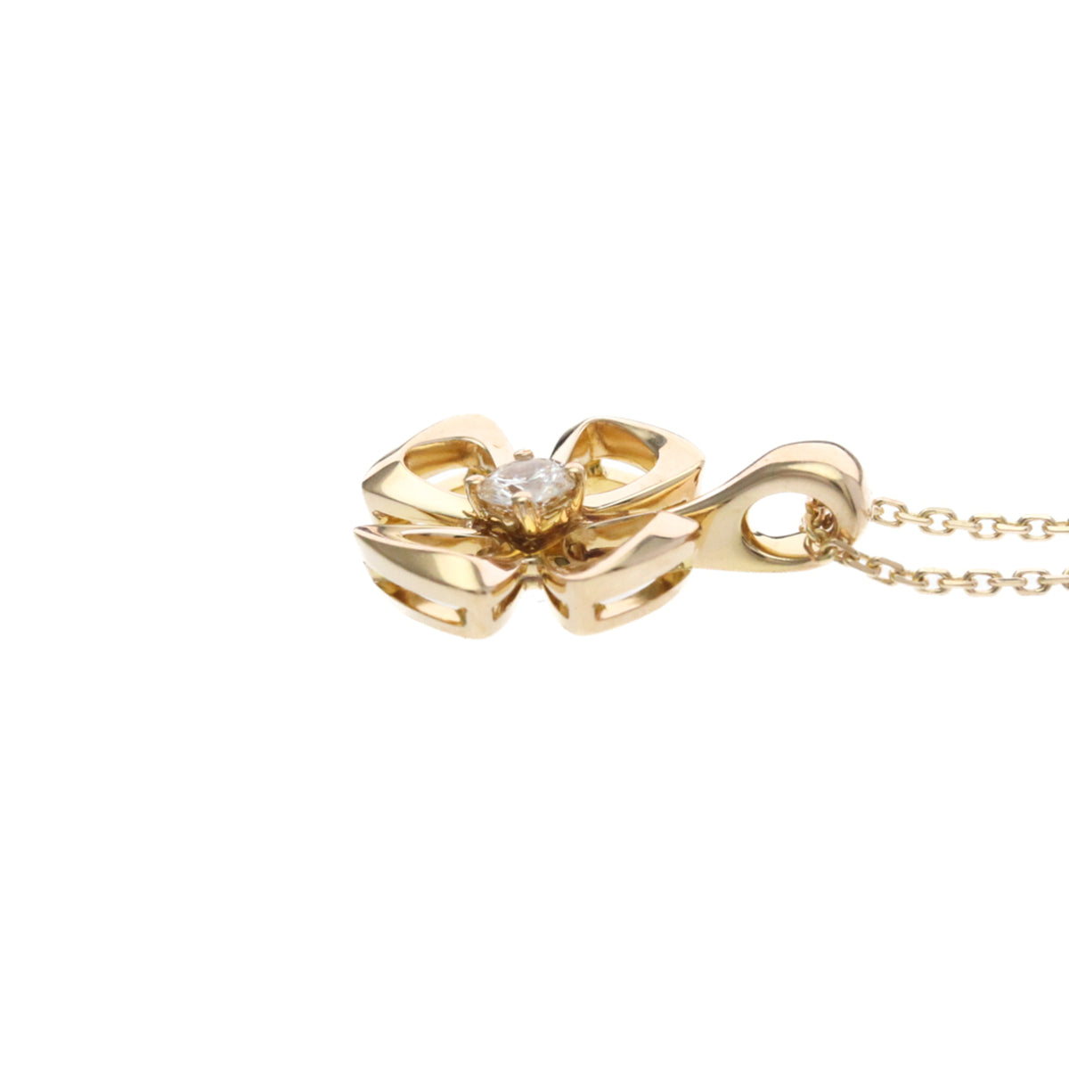 Bvlgari Fiorever Pendant 18K Rose Gold with Ruby and Diamonds, Gold, Pink Gold, Necklace