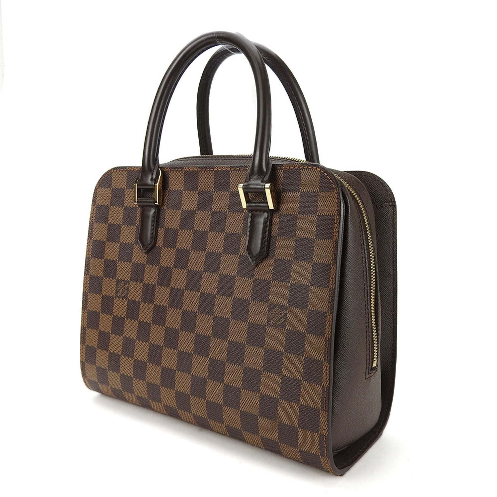 Louis Vuitton Triana, Brown, Canvas, handbag