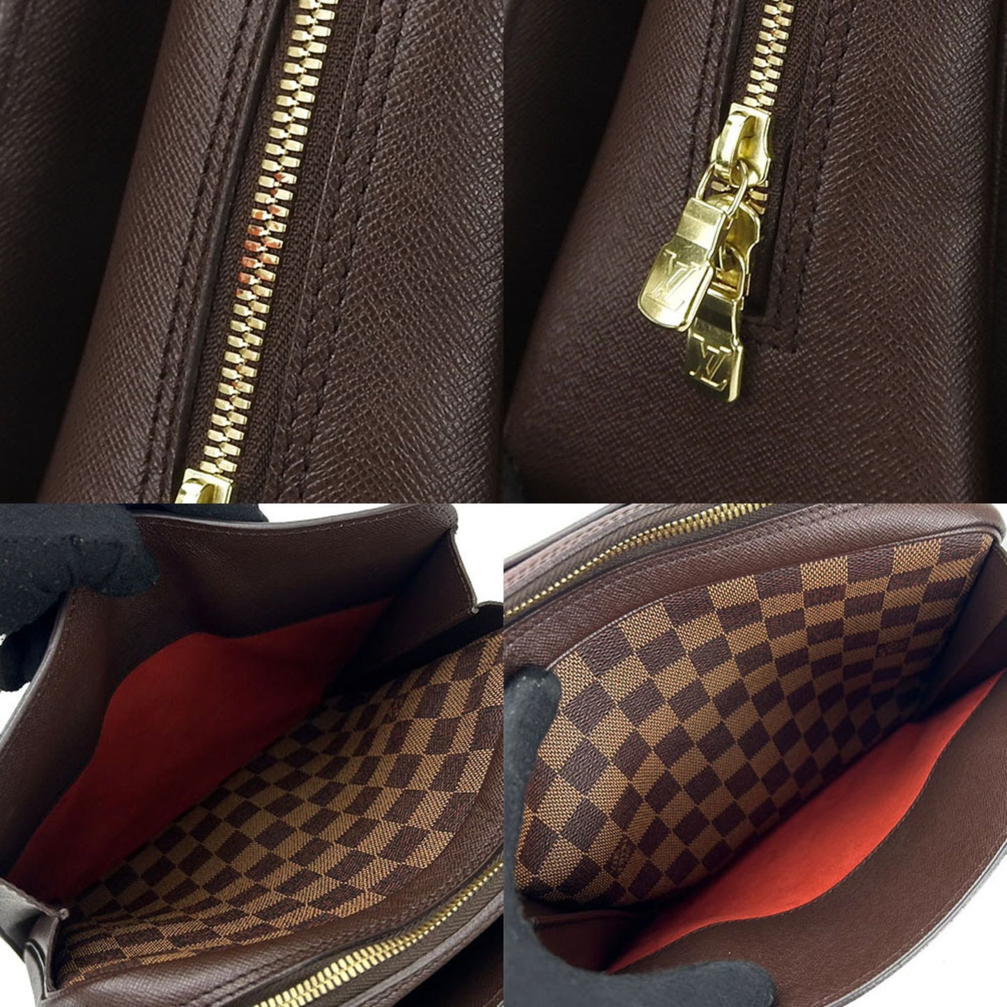 Louis Vuitton Triana, Brown, Canvas, handbag