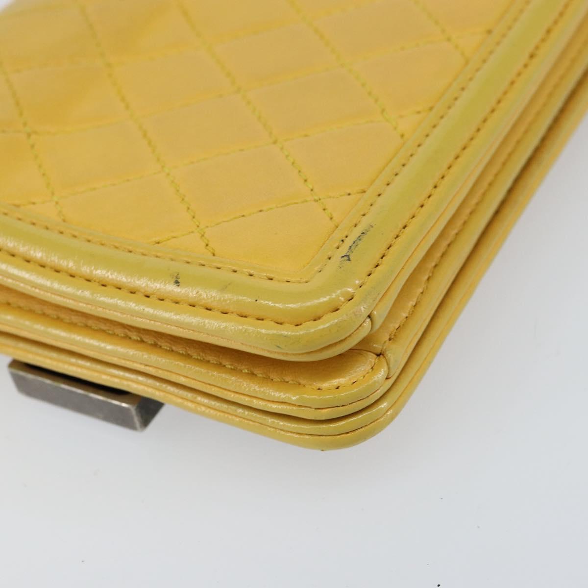 Chanel Boy Brick Flap Bag Lambskin and Plexiglass, YELLOW, LEATHER, Clutche & pouche