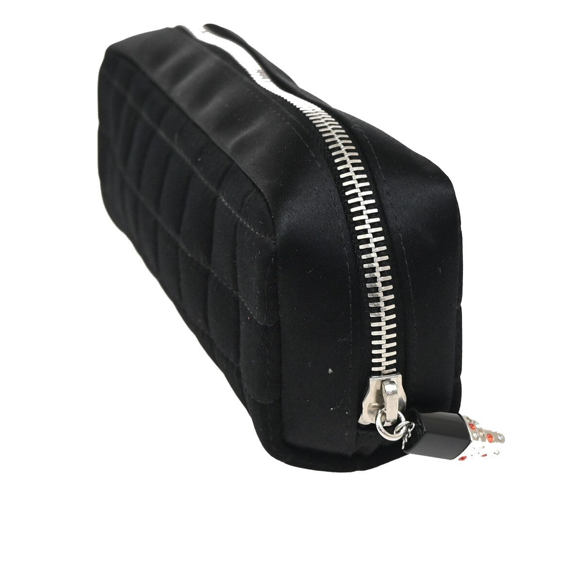 Chanel Chocolate Bar Clutch Nylon, Black, Nylon, Clutch