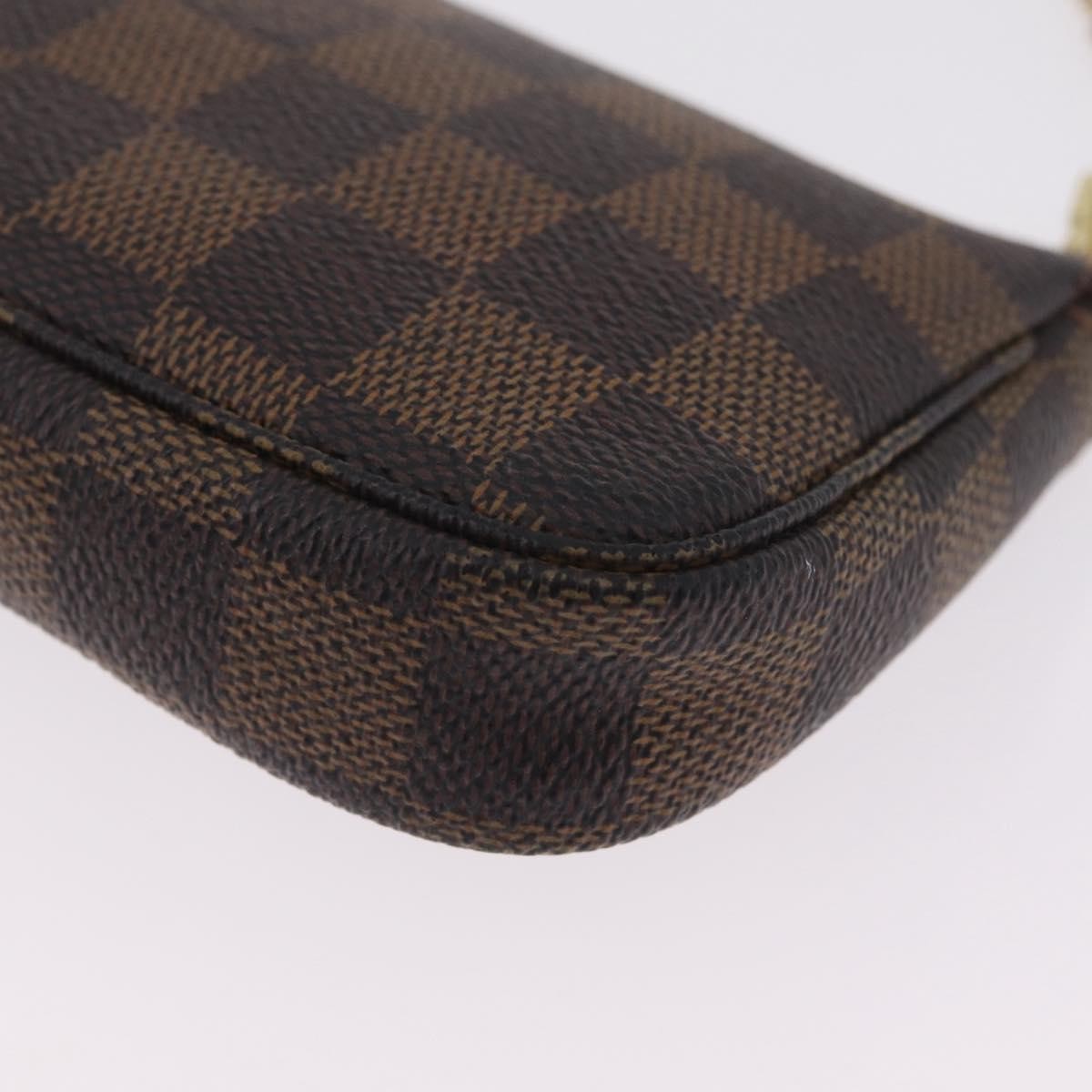 Louis Vuitton Mini pochette accessoires Damier Canvas, Brown, Canvas, Clutch