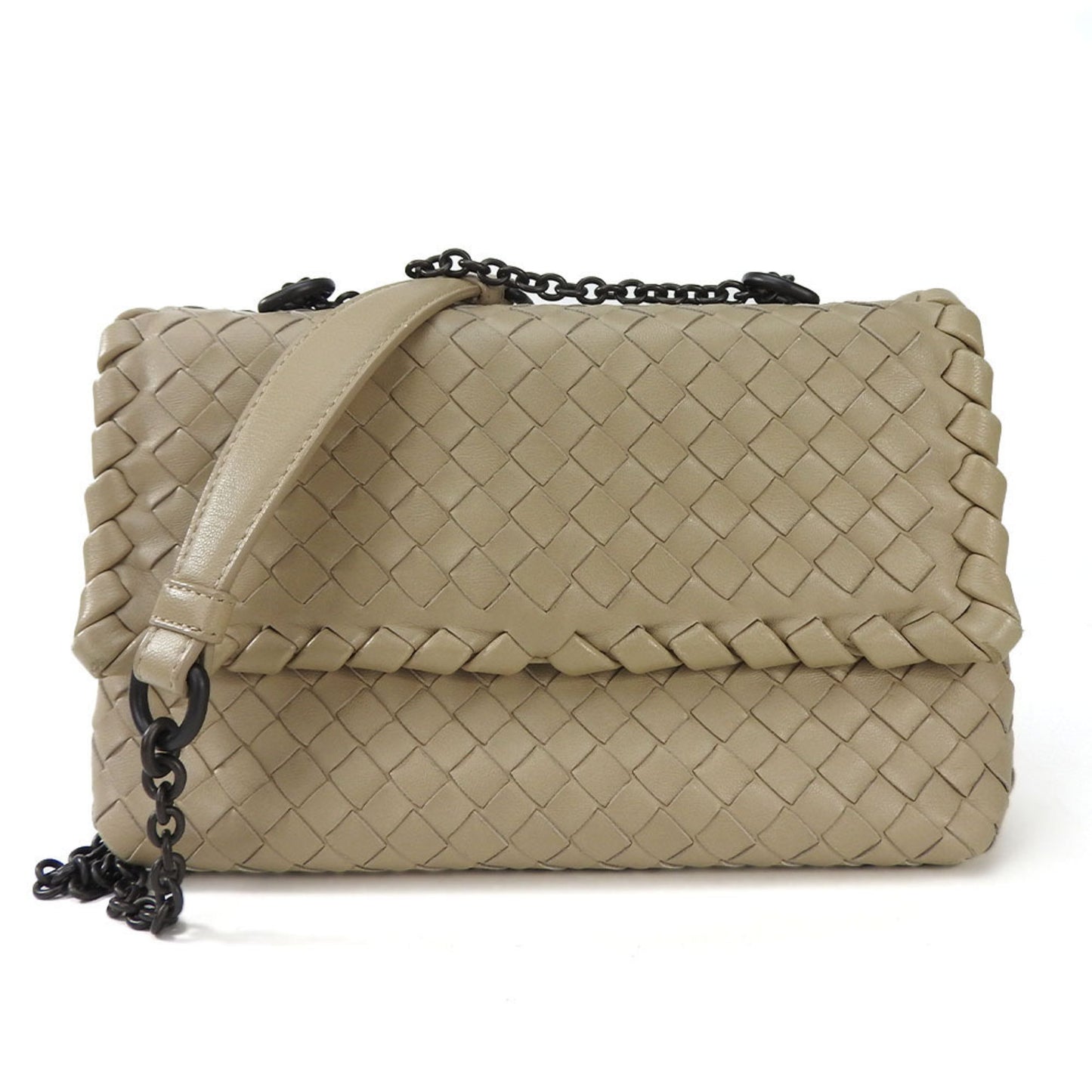 Bottega Veneta Intrecciato, Beige, Leather, shoulder