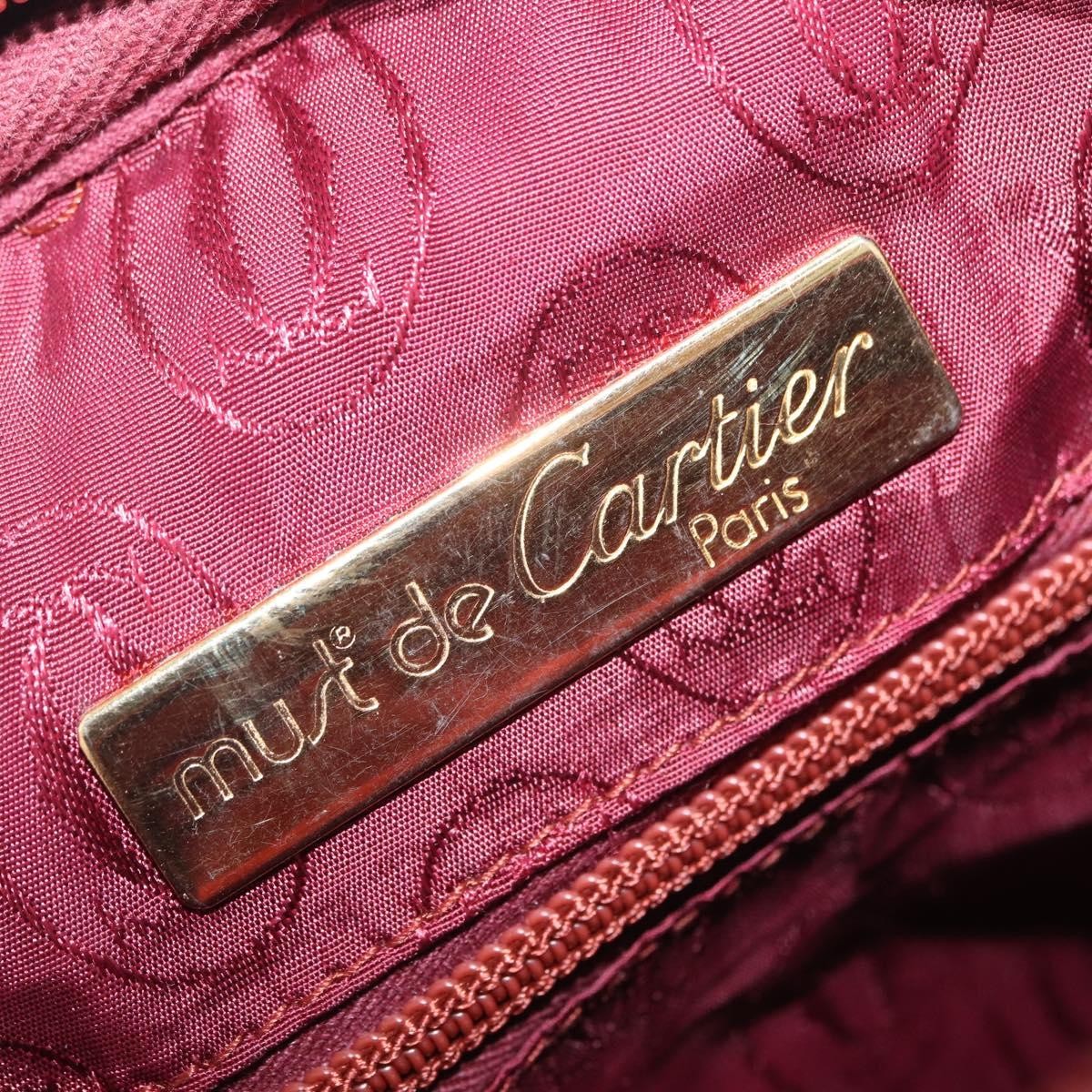 Cartier Tasseled Must de Cartier Leather, Burgundy, Leather, Shoulder Bag