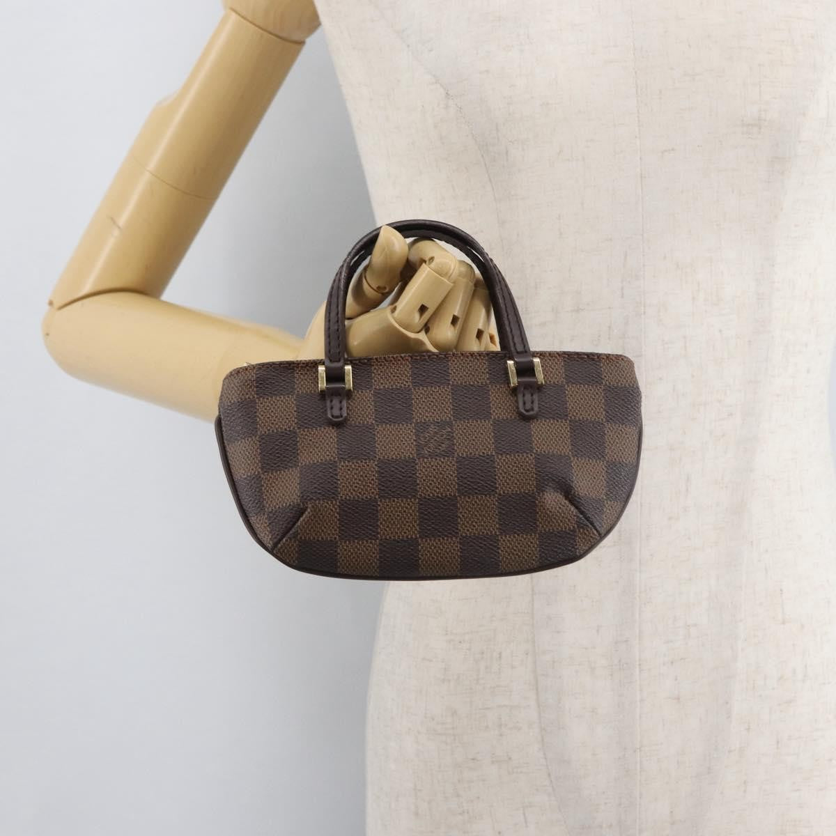 Louis Vuitton Manosque Pochette Damier, Brown, Canvas, Clutch