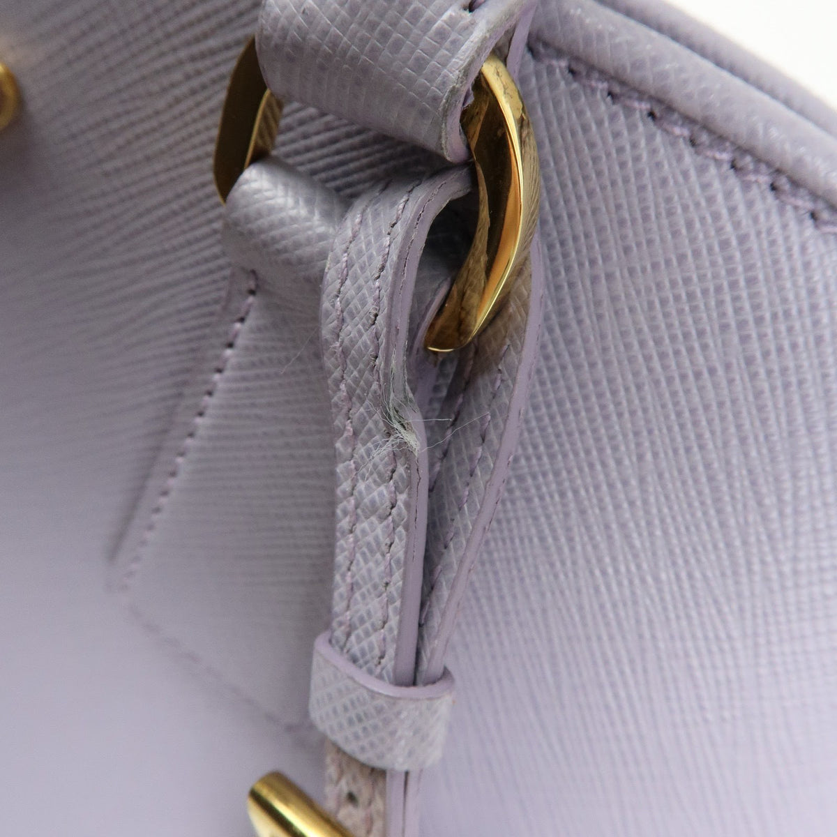 Prada Open Promenade Saffiano Leather, Purple, Leather, Handbag