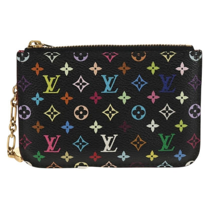 Louis Vuitton Pochette clés NM Monogram Multicolor Canvas, Black, Canvas, Wallet