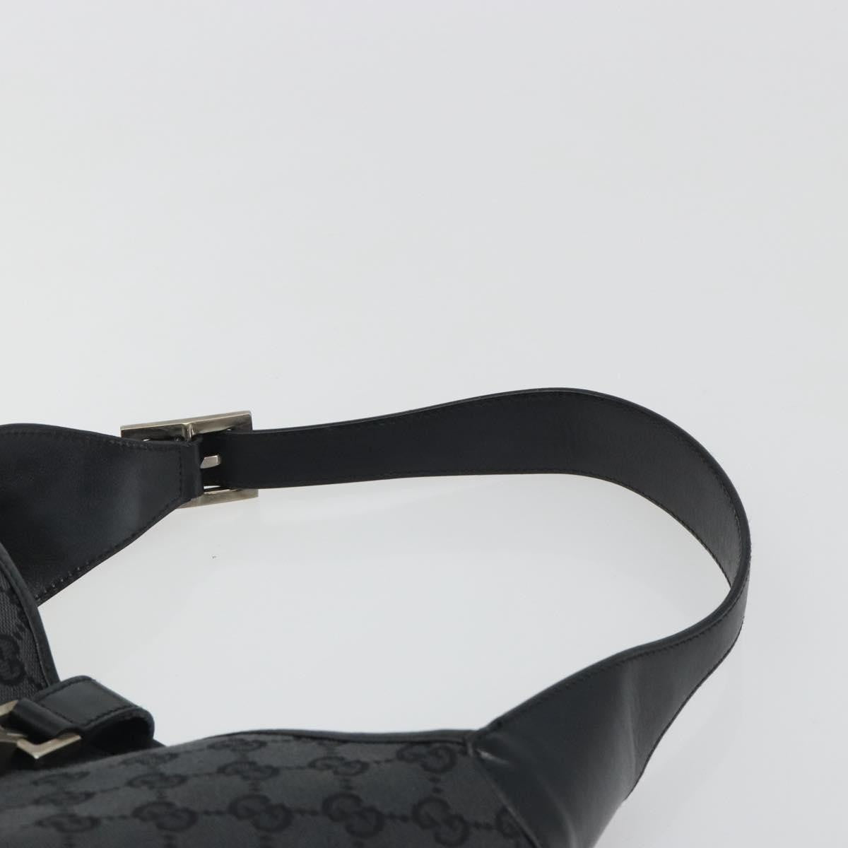 Gucci Jackie O Hobo GG Canvas with Leather, Black, Canvas, Shoulder Bag