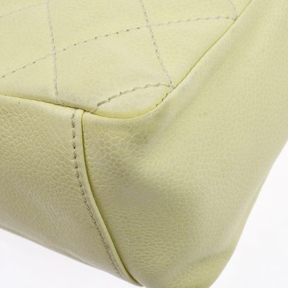 Chanel Petite Shopping Quilted Caviar, Green, Leather, Tote Bag