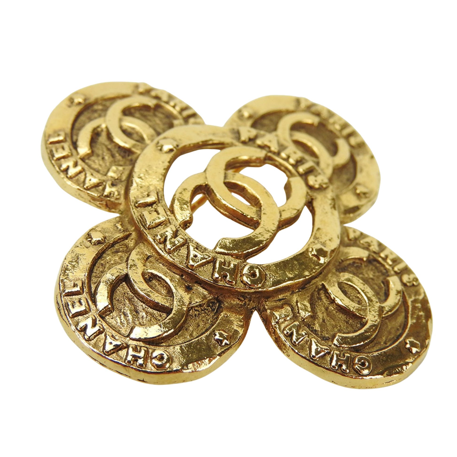 Chanel Coco Mark, Gold, Metal, brooch