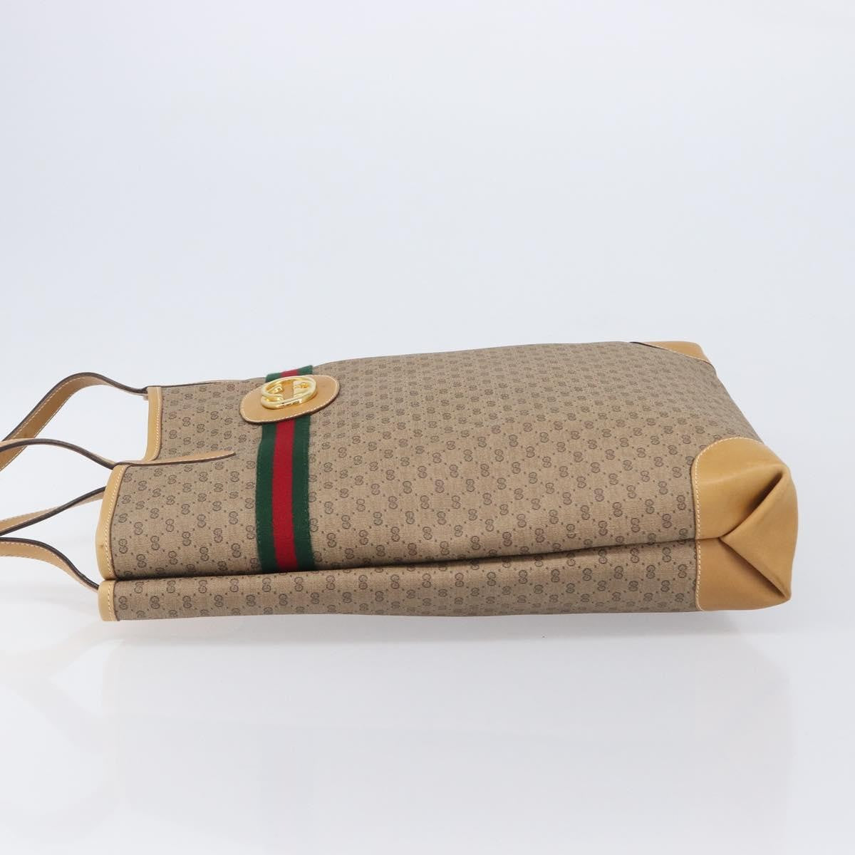 Gucci Sherry Line Tote Canvas, Beige, Canvas, Tote Bag
