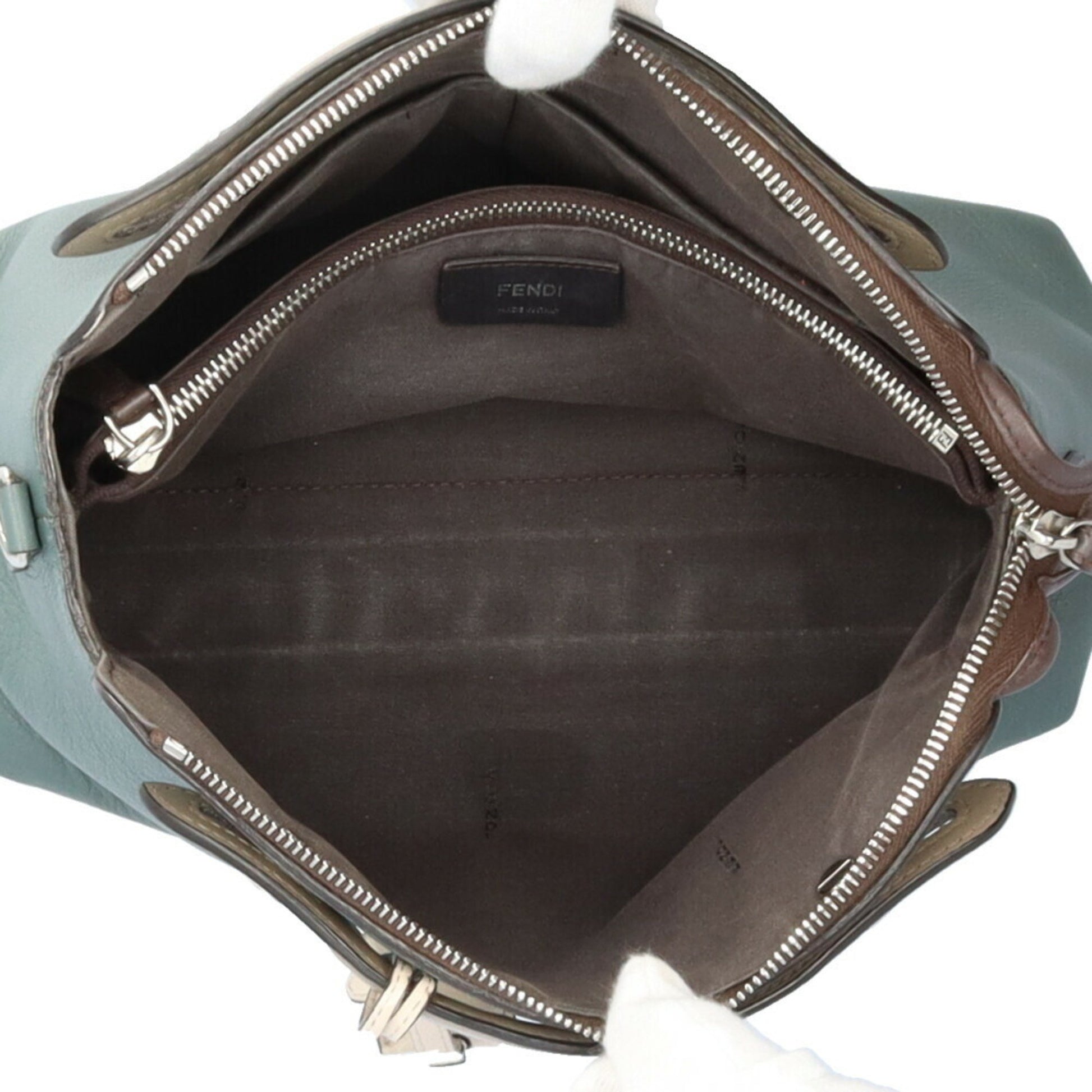 Fendi By The Way, Green, Leather, handbag