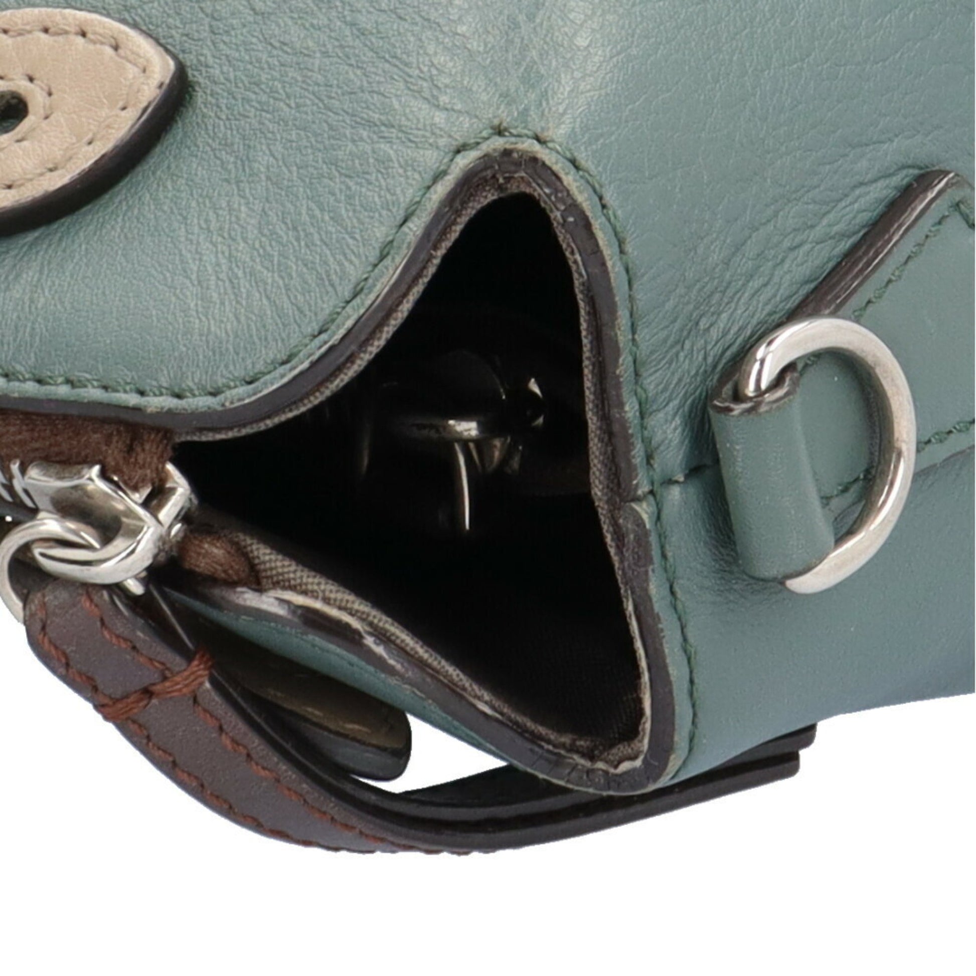 Fendi By The Way, Green, Leather, handbag