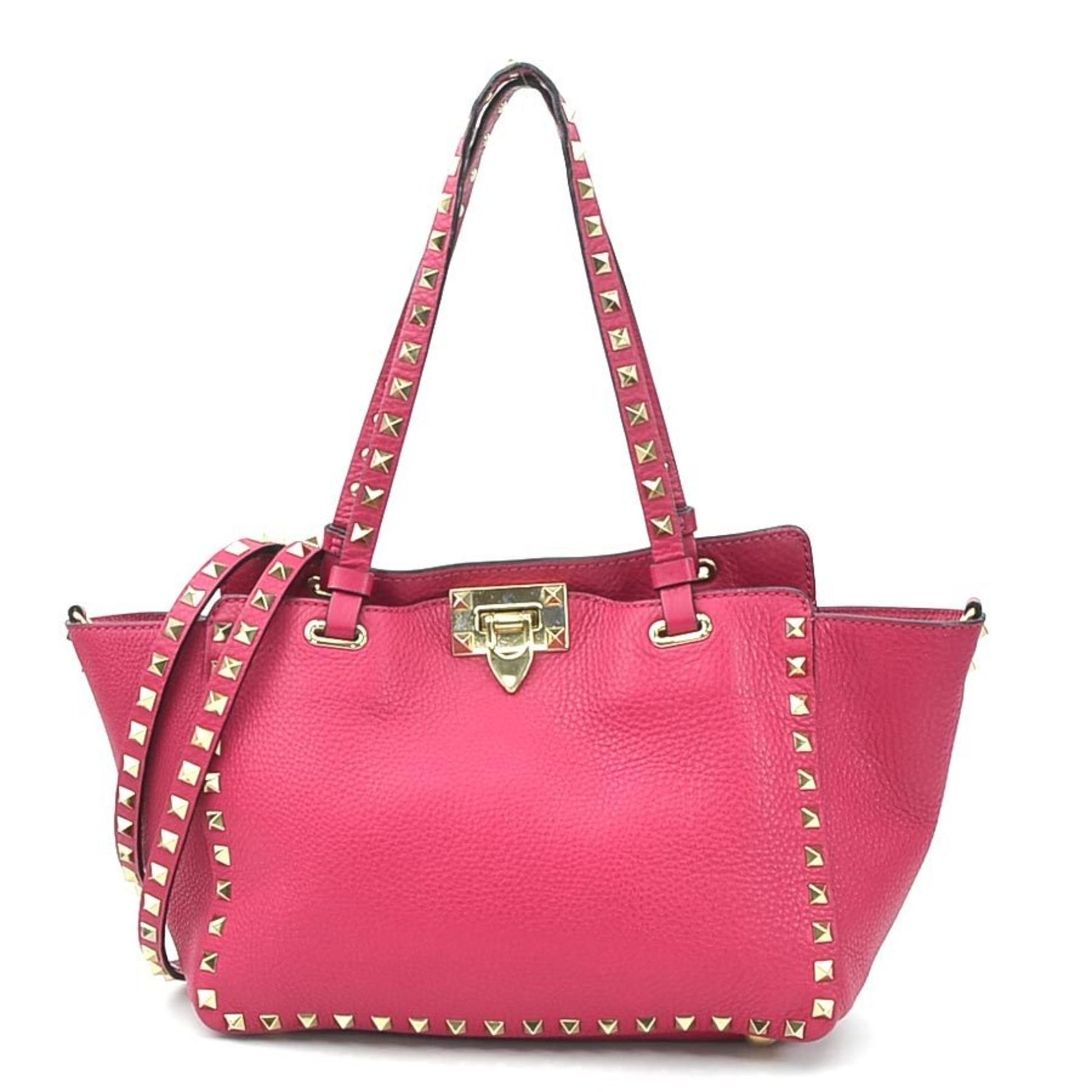 Valentino Garavani Rockstud, Pink, Leather, shoulder