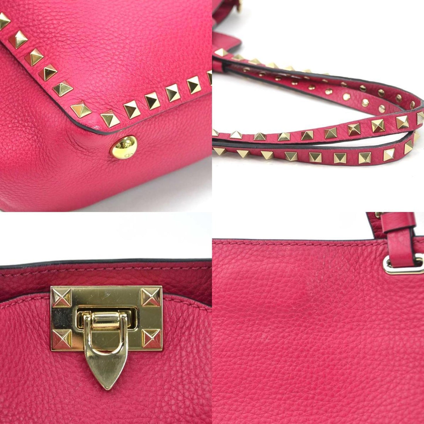 Valentino Garavani Rockstud, Pink, Leather, shoulder