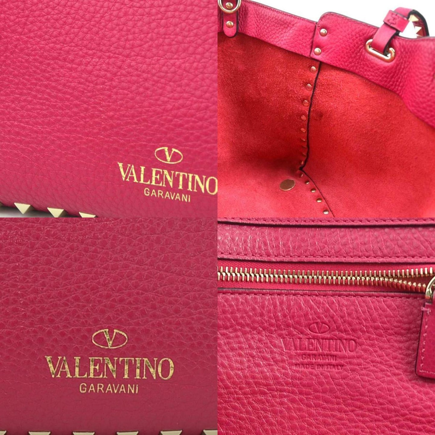 Valentino Garavani Rockstud, Pink, Leather, shoulder