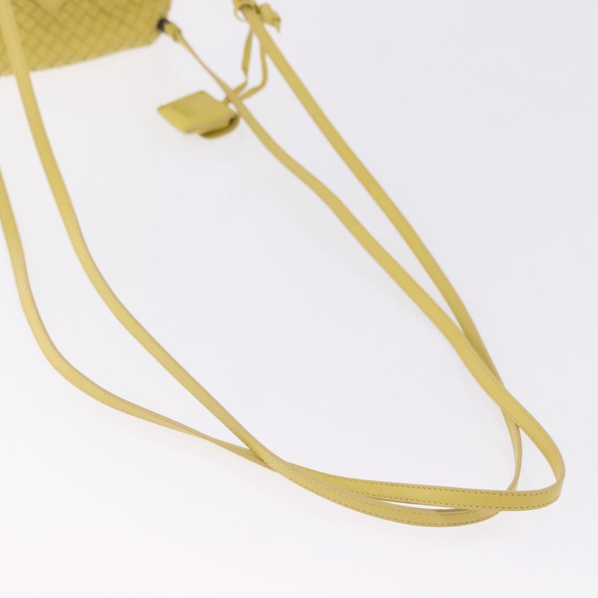 Bottega Veneta Zip Cube Messenger Intrecciato Nappa, Yellow, Leather, Shoulder Bag