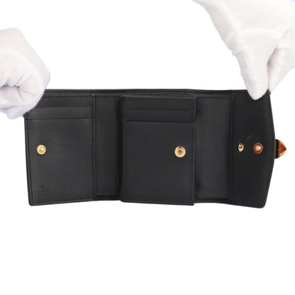 Gucci Sylvie, Black, Leather, wallet