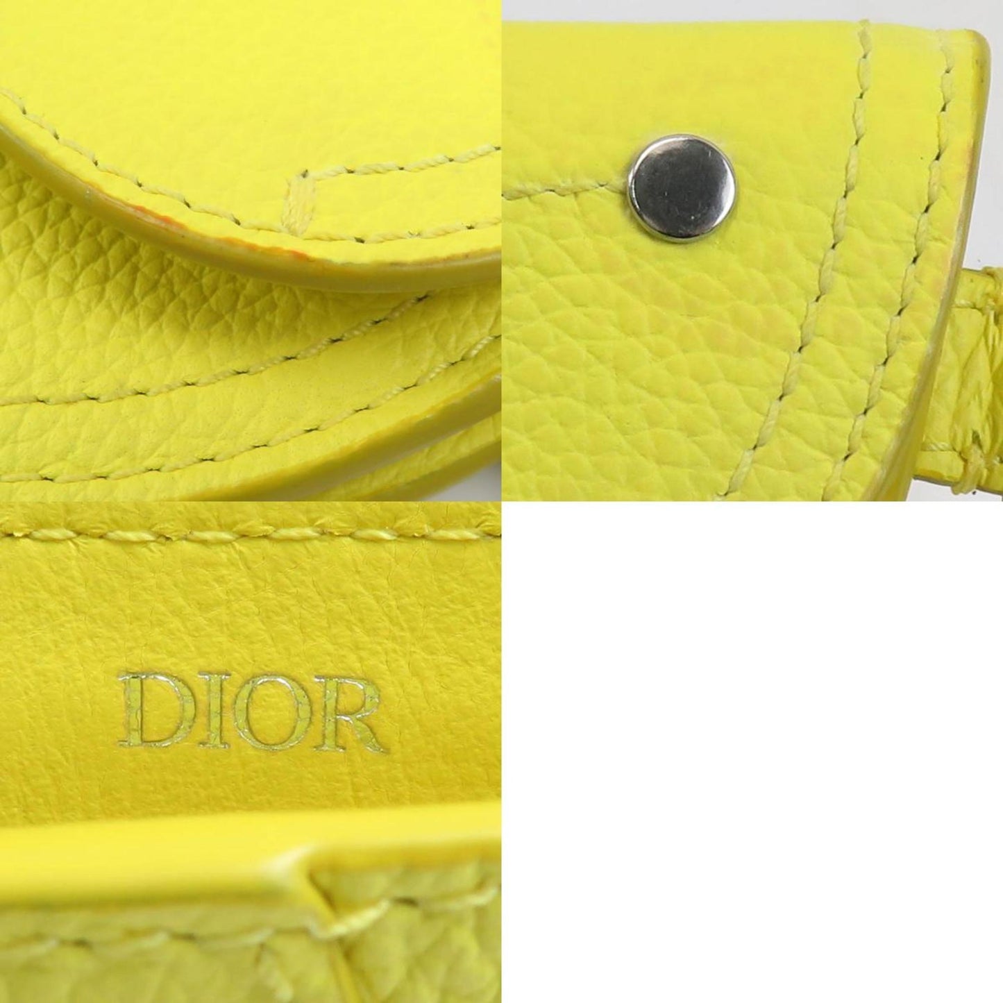 Dior, Yellow, Leather, clutch