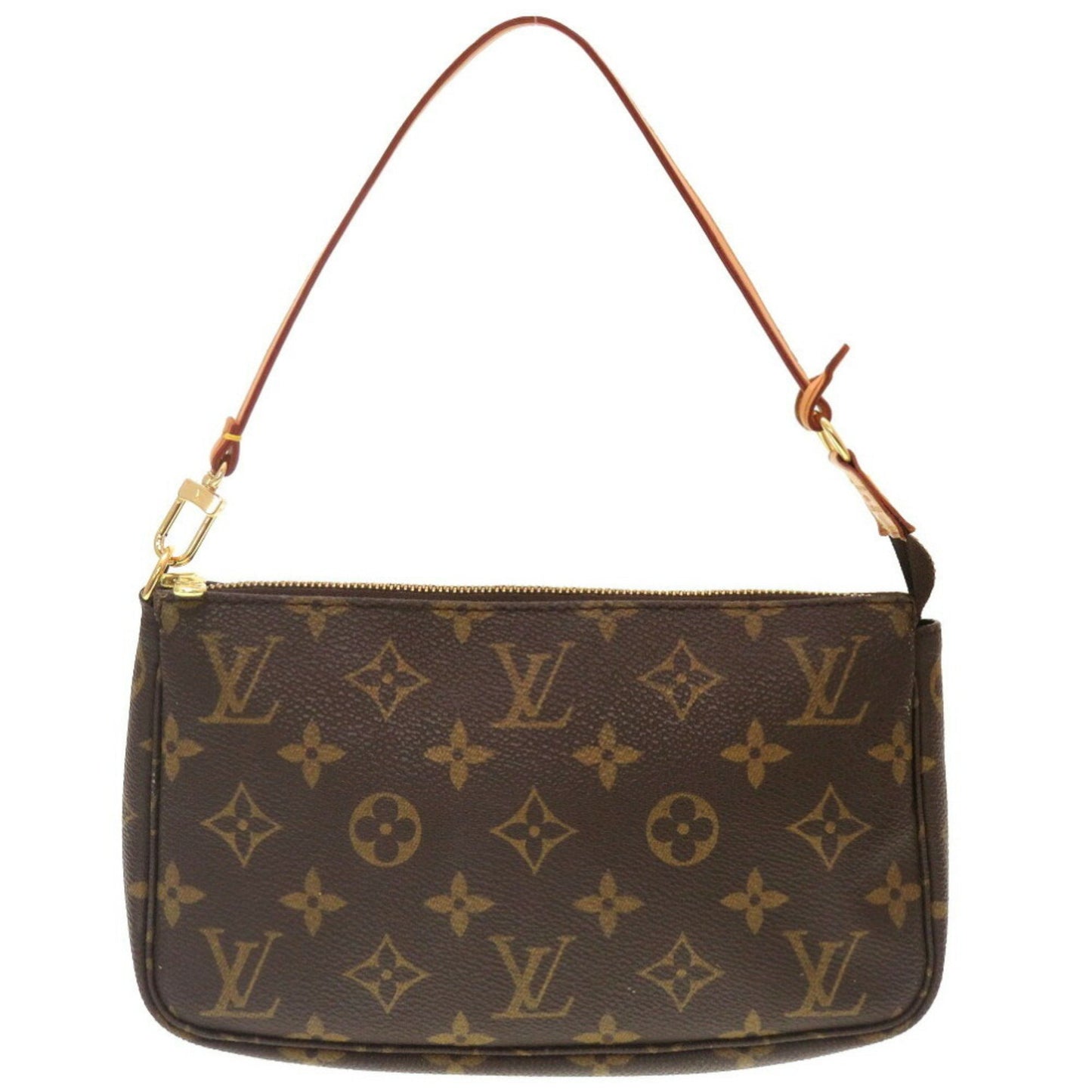 Louis Vuitton Pochette Accessoire, Brown, Canvas, clutch