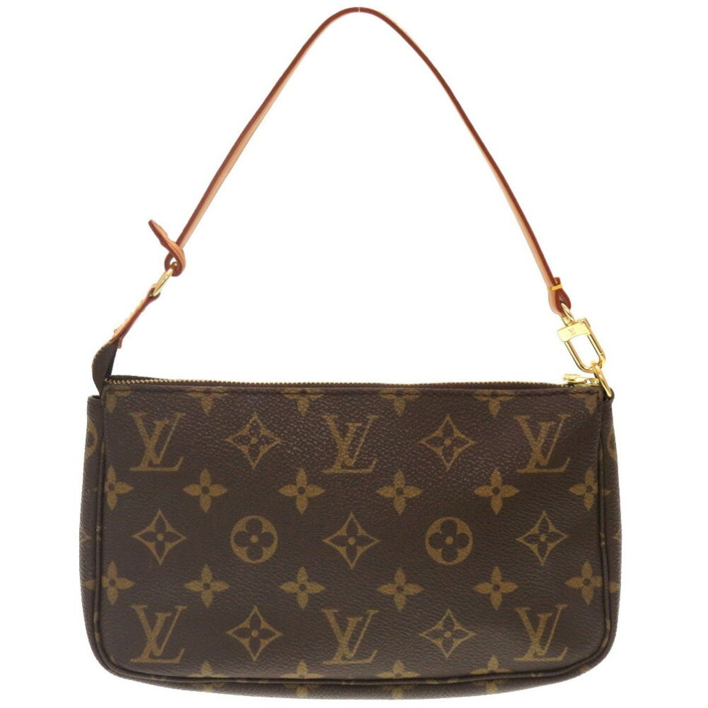 Louis Vuitton Pochette Accessoire, Brown, Canvas, clutch