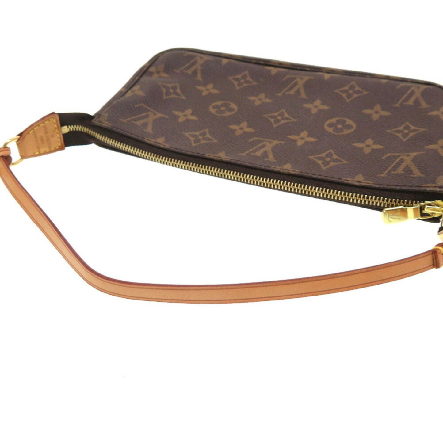 Louis Vuitton Pochette Accessoire, Brown, Canvas, clutch