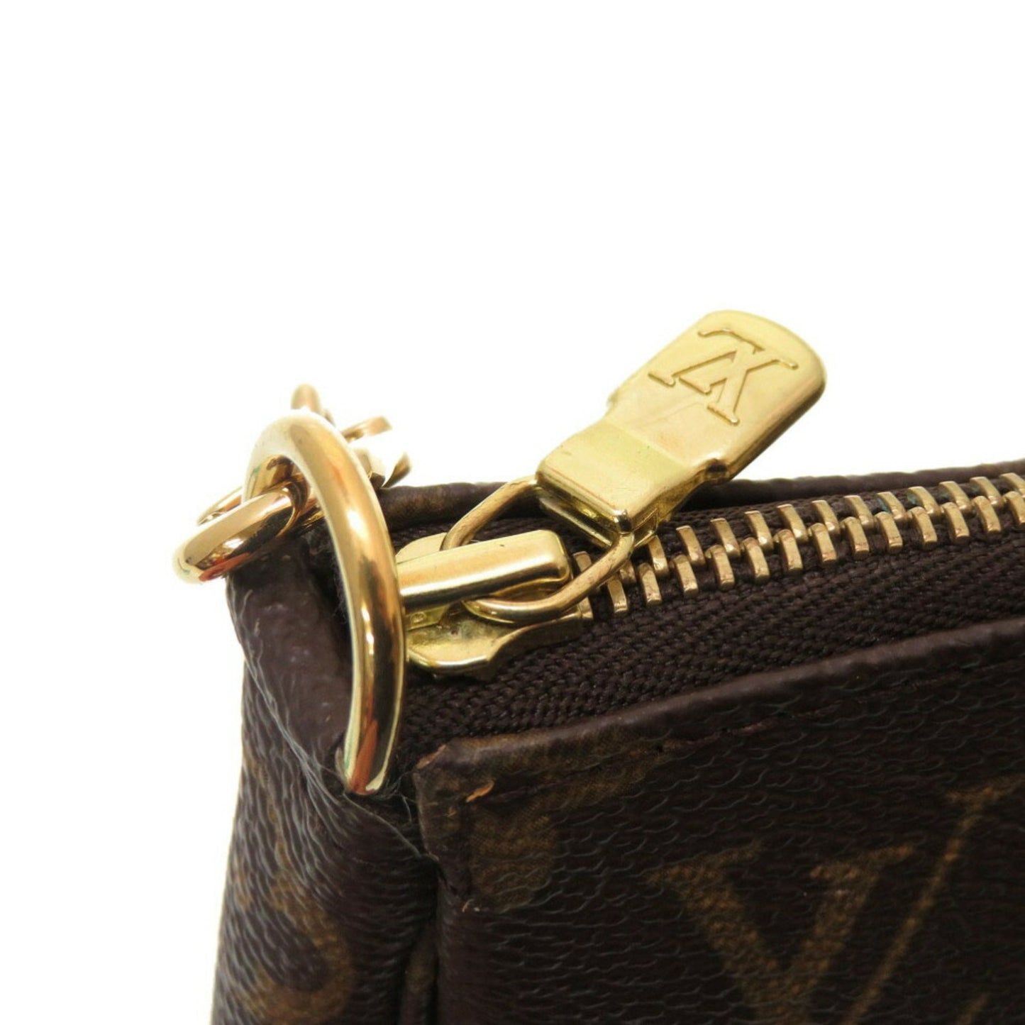 Louis Vuitton Pochette Accessoire, Brown, Canvas, clutch