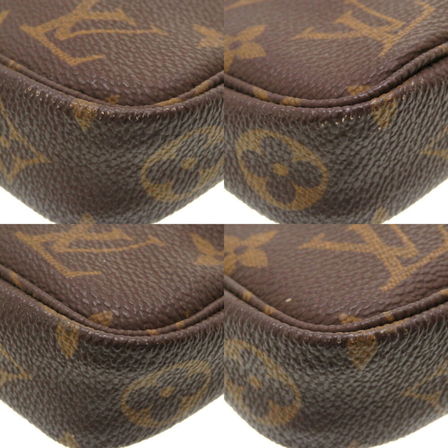 Louis Vuitton Pochette Accessoire, Brown, Canvas, clutch