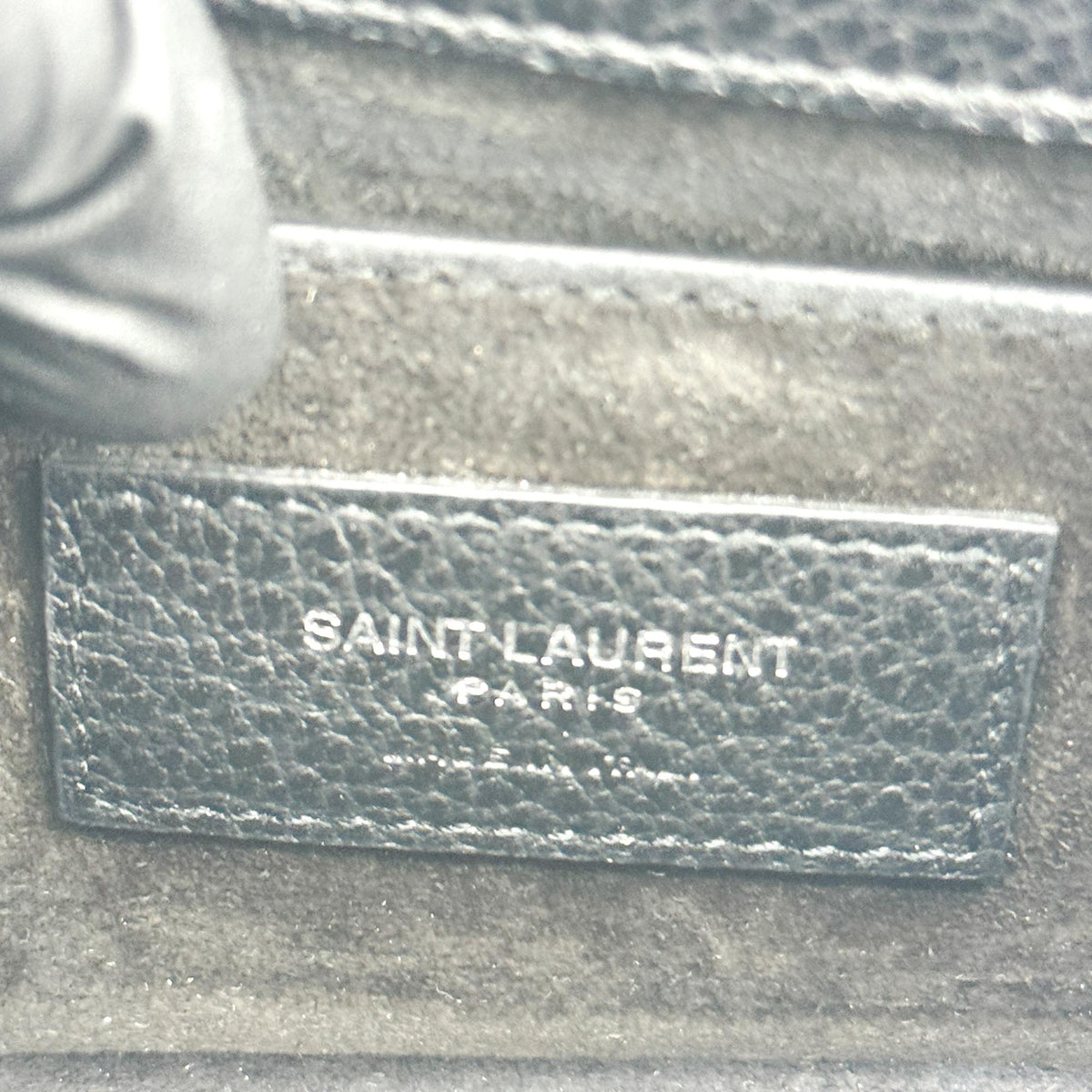 Saint Laurent Sunset Leather, Black, Leather, Crossbody Bag