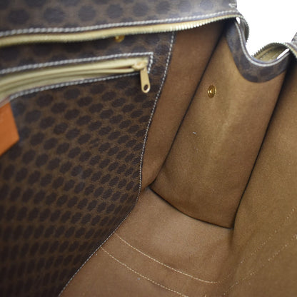 Celine Vintage Macadam Shopper Coated Canvas, Brown, Canvas, Tote Bag