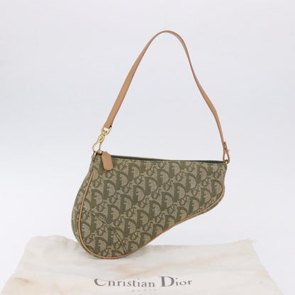 Christian Dior Saddle Canvas, Khaki, Canvas, Handbag