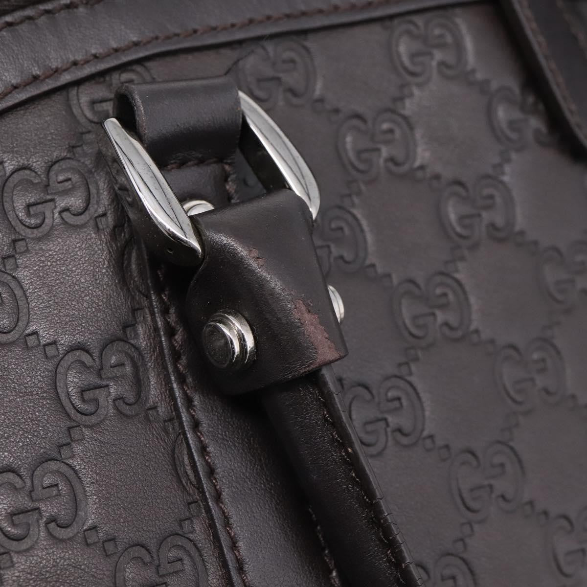 Gucci GG Charm Convertible Dome Satchel Guccissima Leather, Brown, Leather, Handbag