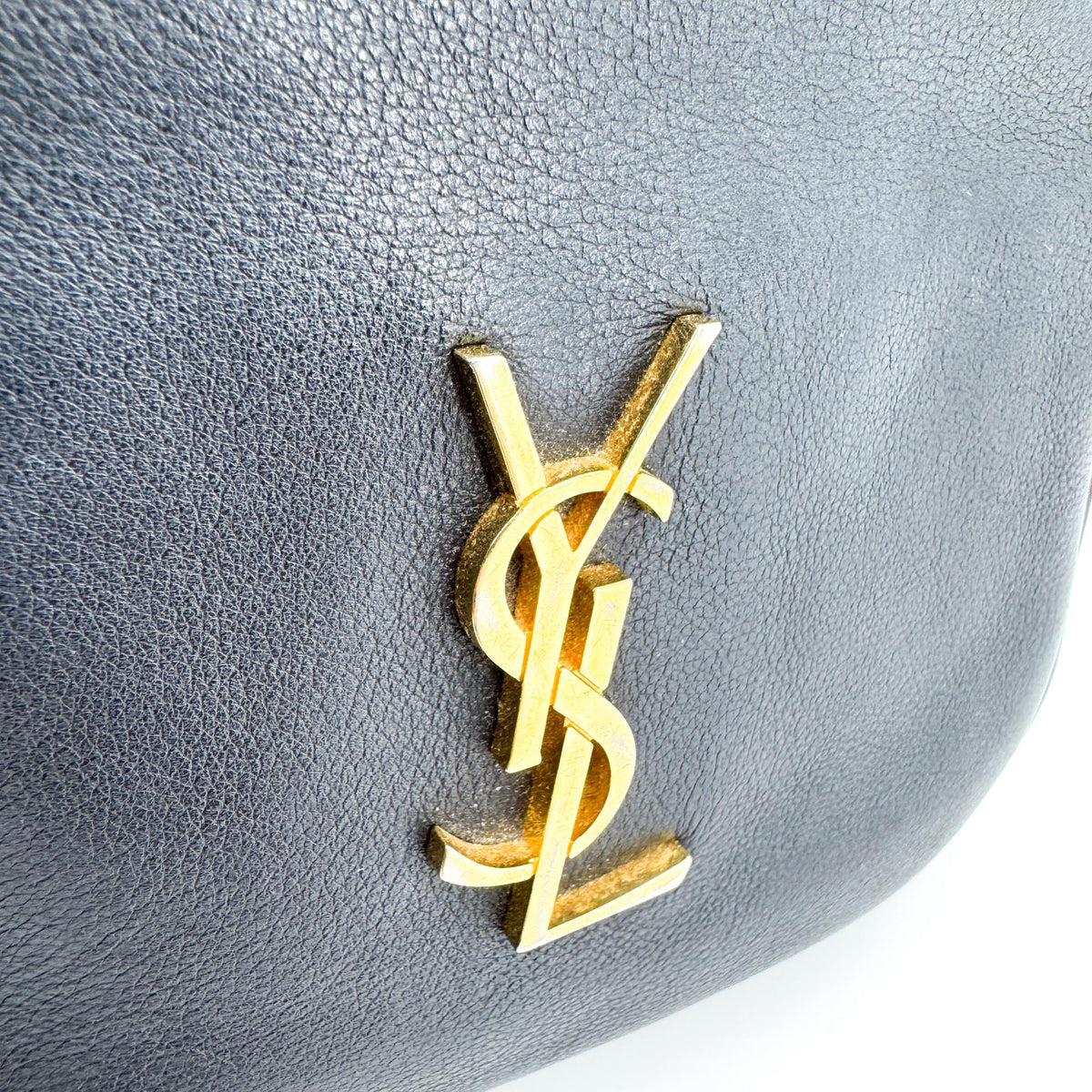 Saint Laurent Classic Monogram Blogger Leather, Black, Leather, Crossbody Bag