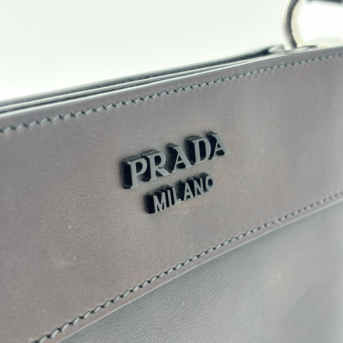 Prada Margit Calf Leather, Black, Calfskin, Shoulder Bag
