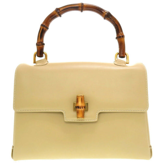 Gucci Bamboo, Beige, Leather, handbag