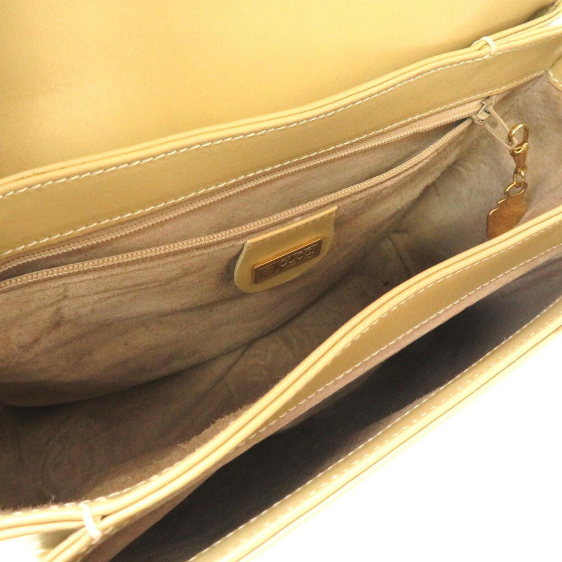 Gucci Bamboo, Beige, Leather, handbag