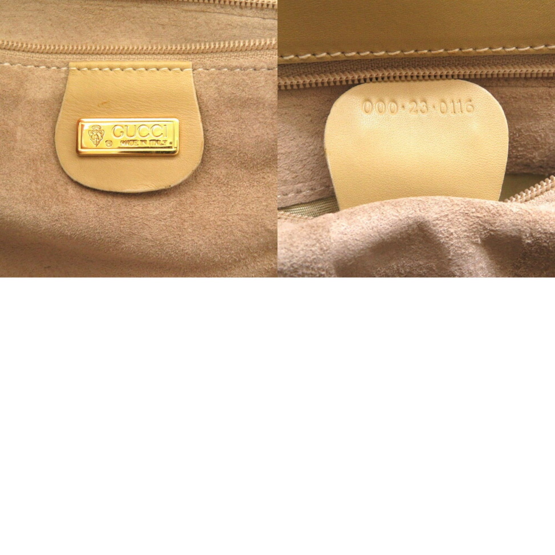 Gucci Bamboo, Beige, Leather, handbag