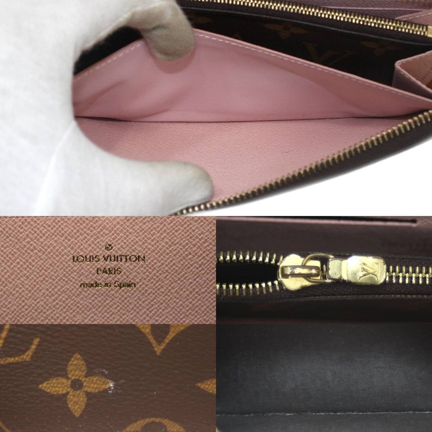 Louis Vuitton Portefeuille zippy, Brown, Canvas, wallet