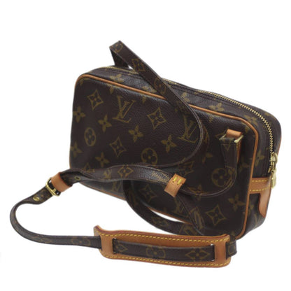 Louis Vuitton Marly, Brown, Canvas, shoulder