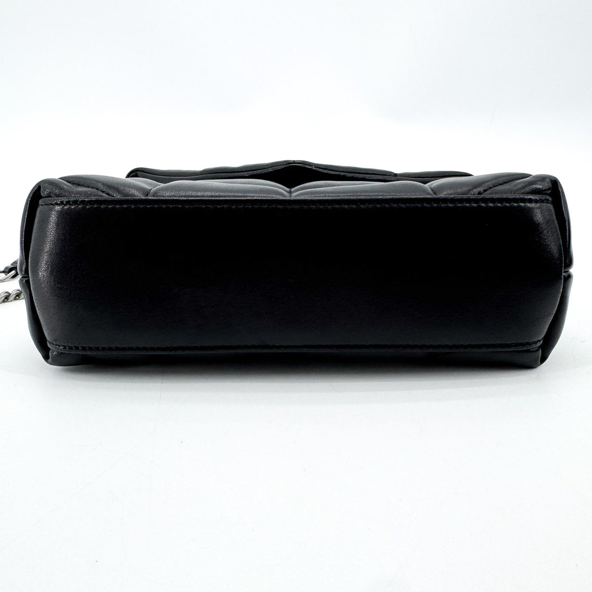 Saint Laurent Loulou Puffer Quilted Leather, Black, Leather, Shoulder Bag