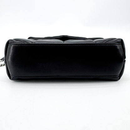 Saint Laurent Loulou Puffer Quilted Leather, Black, Leather, Shoulder Bag