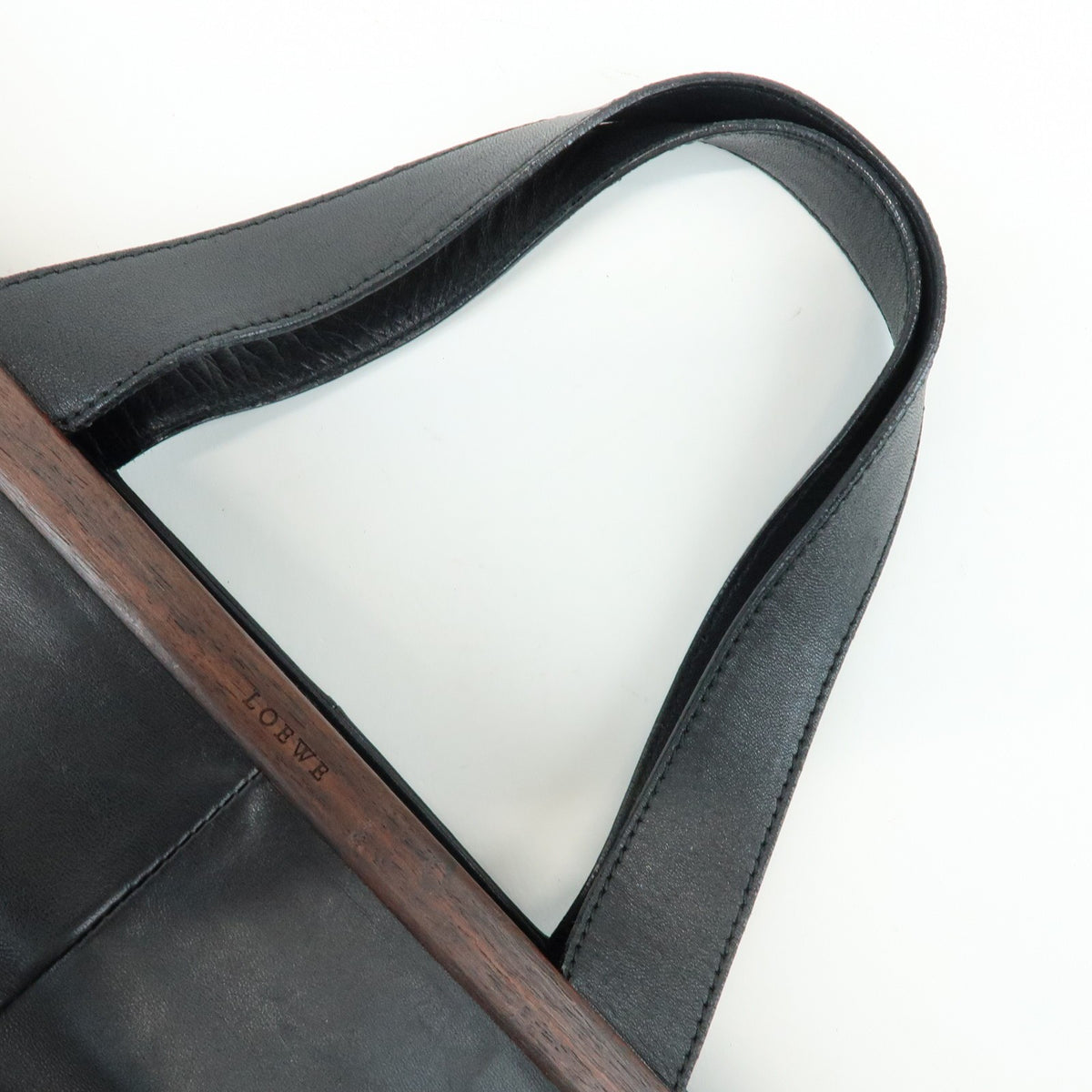 Loewe Tote Leather, Black, Leather, Tote Bag
