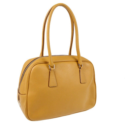 Prada Bauletto Saffiano Leather, Beige, Leather, Handbag