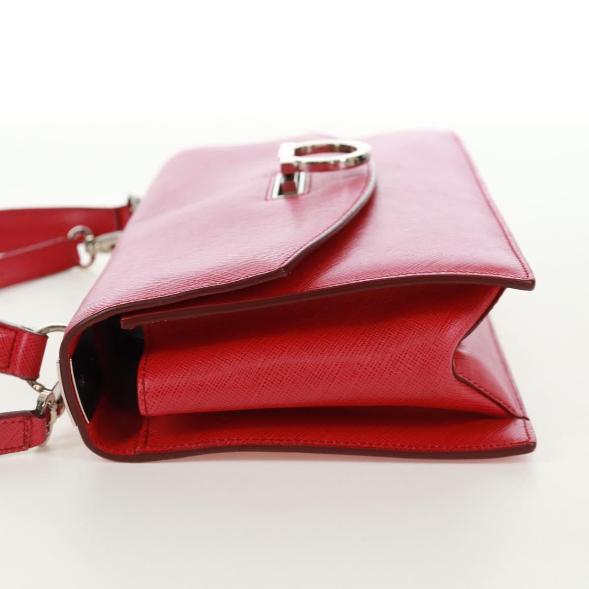 Salvatore Ferragamo Gancini Convertible Top Handle Saffiano Leather, Pink, Leather, Handbag