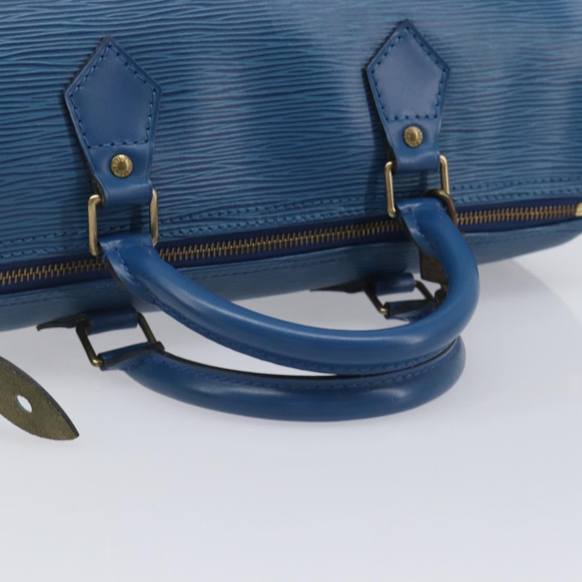 Louis Vuitton Speedy Epi Leather, Blue, Leather, Handbag