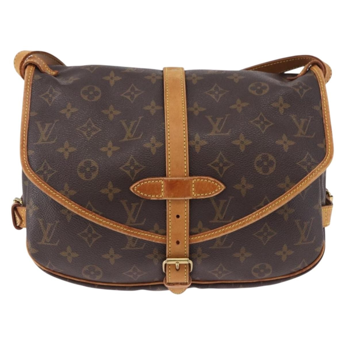 Louis Vuitton Saumur Monogram, Brown, Canvas, Shoulder Bag