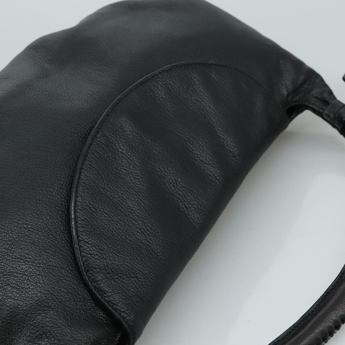 Salvatore Ferragamo Vintage Gancini Top Handle Leather, Black, Leather, Handbag