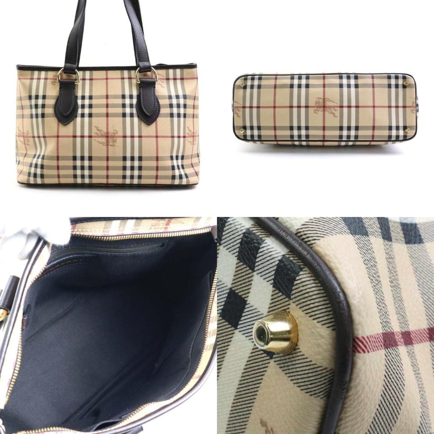 Burberry, Beige, Canvas, handbag