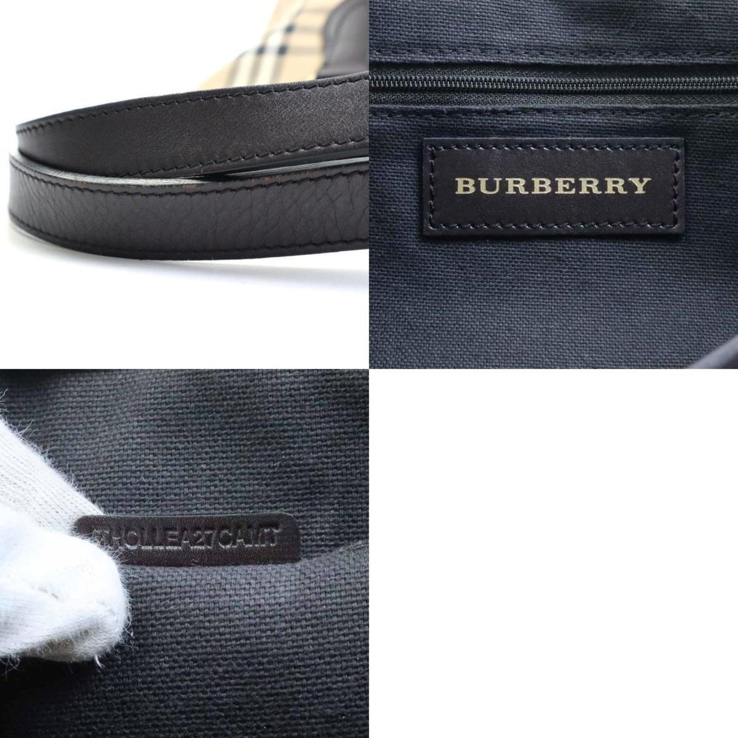 Burberry, Beige, Canvas, handbag