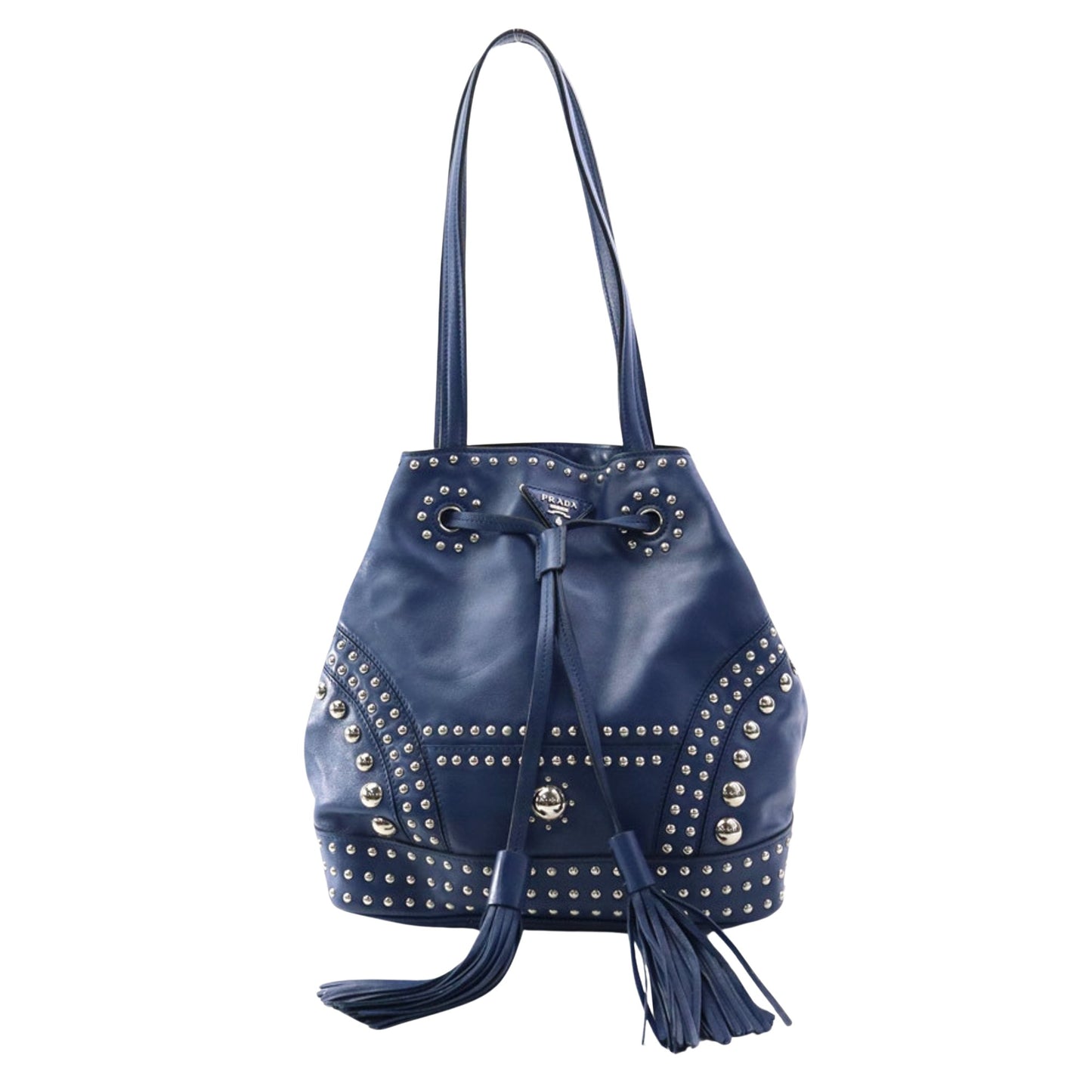 Prada --, Navy, Leather, shoulder